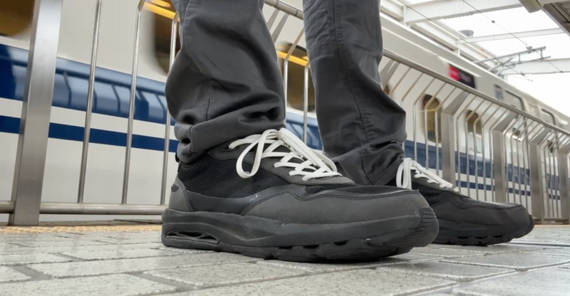 Best sneakers for commuting and coastal travel – CDNCE FRQNT Flyers near subway platform